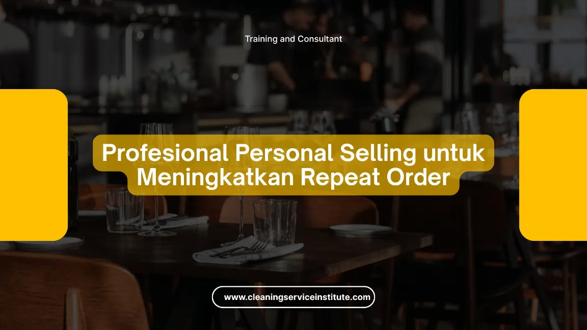 Peran personal selling dalam repeat order